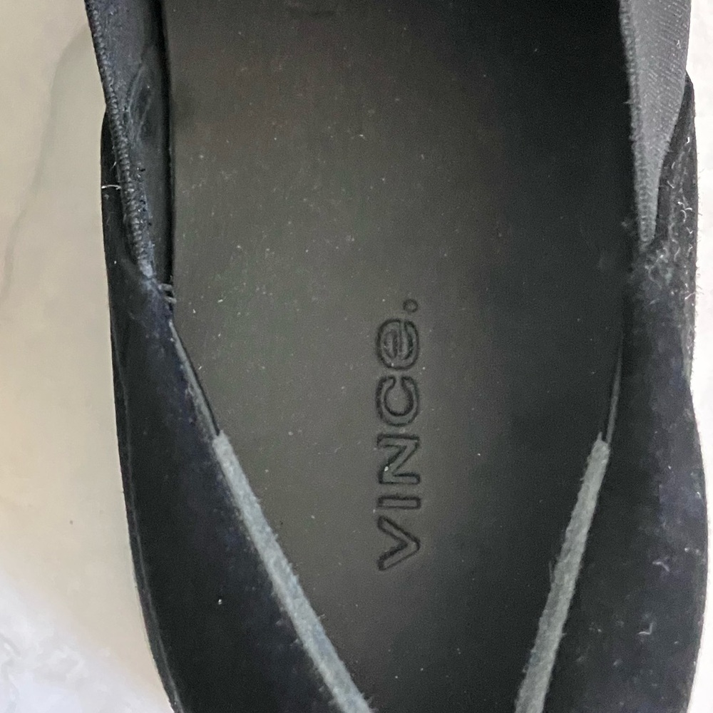 VINCE Warren Black Suede  Slip-On Sneakers Size 8.5 - Picture 7 of 11
